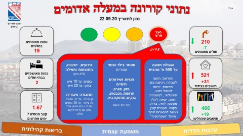 ירידה במספר המאומתים לקורונה - חדשות  במעלה נט
