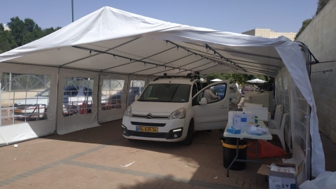 כ- 700 בדיקות קורונה בדרייב אין - חדשות  במעלה נט