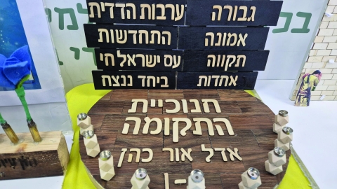 תלמידי "מגדים" מציינים חנוכה בתערוכת חנוכיות בנושא "עמי-קם" - חינוך במעלה נט